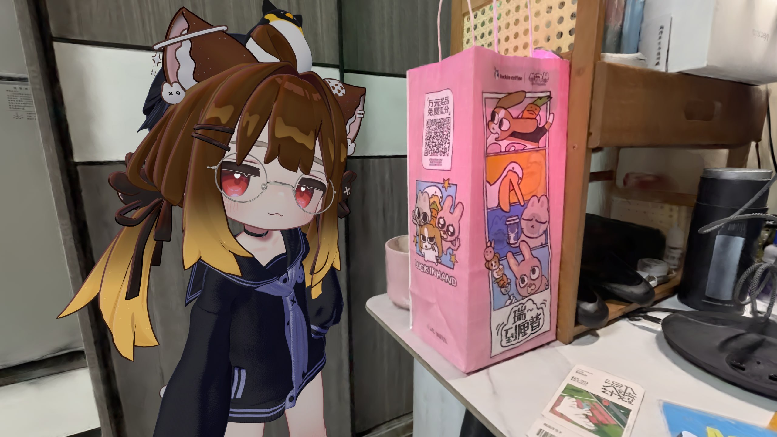 VRChat 场景中的房间细节